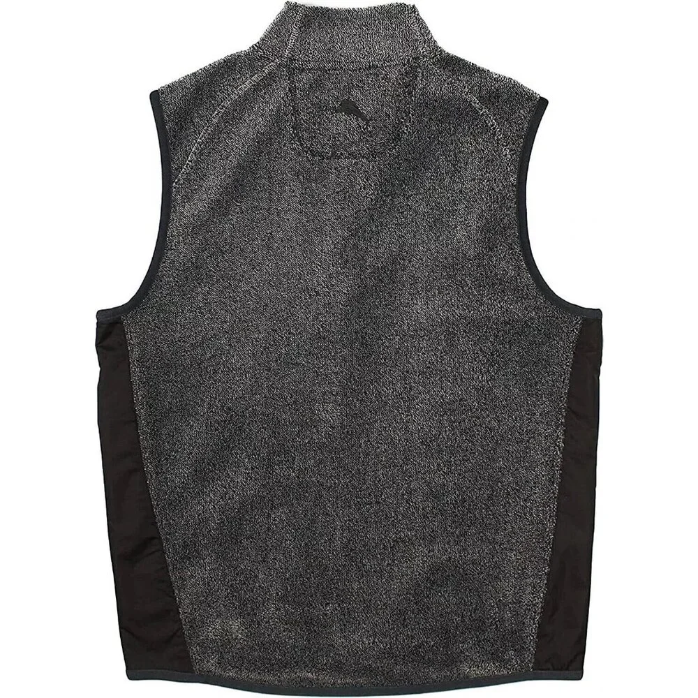 Tommy Bahama Men's Small Coal Cascade Cozy Plush Full Zip Vest with Pockets - Picture 3 of 6